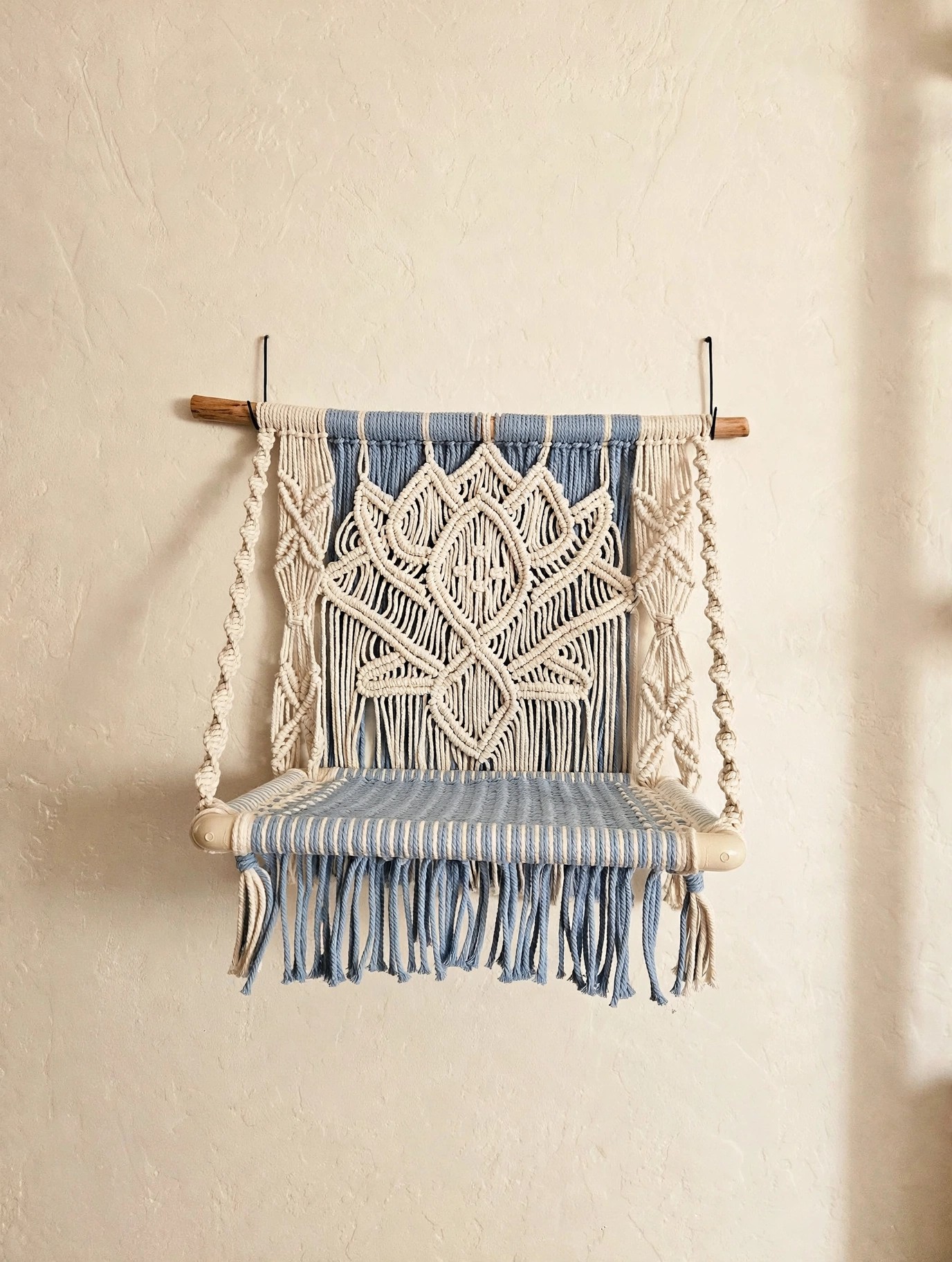 Blue and White Cat Hammock